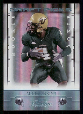 2008 Playoff Prestige Draft Picks Light Blue #181 Mike Jenkins /999 - Image 1 of 2