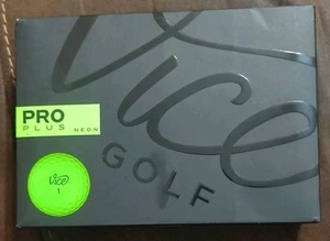 Vice Pro Plus Golf Balls 1 Dozen, Neon Lime - Picture 1 of 1