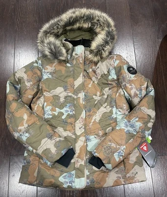 Obermeyer Women Vintage Camo Tuscany II Jacket Ski Winter Size 8 NEW - Image 1 of 4