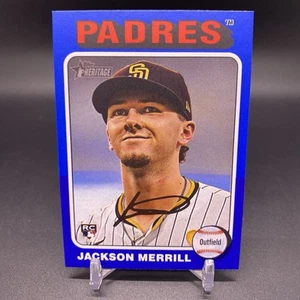 Blue! 🚨2024 Topps Heritage Jackson Merrill RC San Diego Padres Rookie #689 - Picture 1 of 2