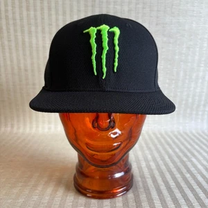 Monster Energy Official Cap Hat Mens OSFM Black Neon Green Embroidered Snapback - Picture 1 of 15