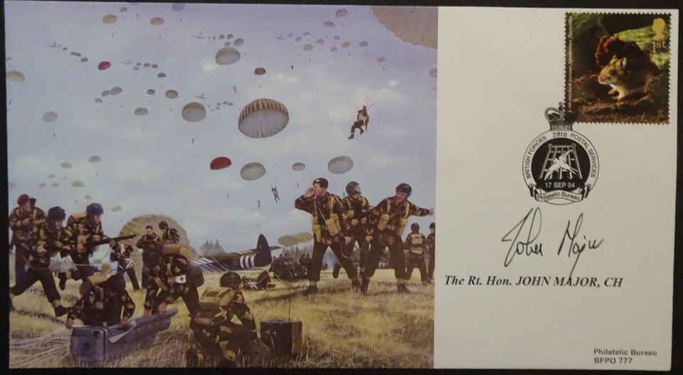 2004 Woodland Animals British Forces Post Office FDC signed John Major - Image 1 of 1