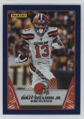 2019 Panini NFL Sticker Collection Blue /299 Odell Beckham Jr #34 - Image 1 of 2