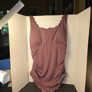 Womens Summer Mae Maternity Lilac Purple One Piece Swimsuit Size XL - Picture 1 of 6