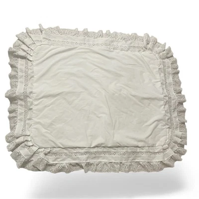 Almohada Laura Ashley Falsa Volantes de Encaje Blanco 23 x29 Estándar Cottagecore Shabby Foto 1 de 4
