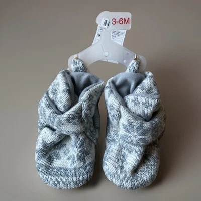 Cat и Jack ботинок Baby Shoes ботинки 3-6 месяцев снега хлопья Fair Isle.NW. БЕЗ КОРОБКИ - Изображение 1 из 4