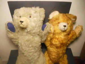 OSO DE PELUCHE VINTAGE GRIS BRONCEADO MARRÓN PEQUEÑO CARNAVAL AÑOS 50 25 pulgadas poste paja alemana 2 - Imagen 1 de 8