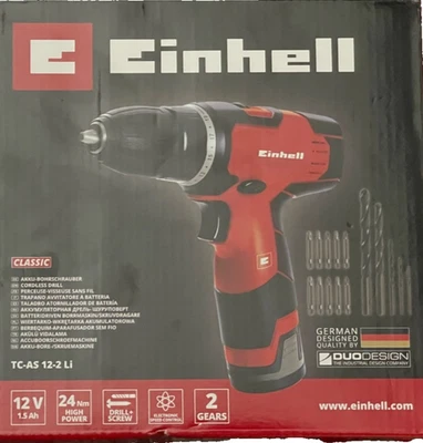 EINHELL Akku Bohrschrauber  TC-AS 12 Li-Ion  Kit Akkubohrer Bohrmaschine Akku - Bild 1 von 4