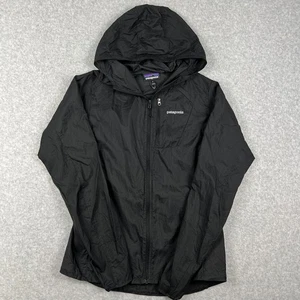 Patagonia Houdini Giacca Cappuccio Full Zip Small Donna Nero Vento Pioggia Leggera - Foto 1 di 9