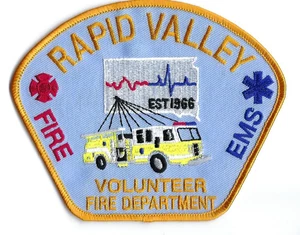 Rapid Valley (Pennington Co.) SD South Dakota Volunteer Fire Dept. patch - NEW! - Picture 1 of 1
