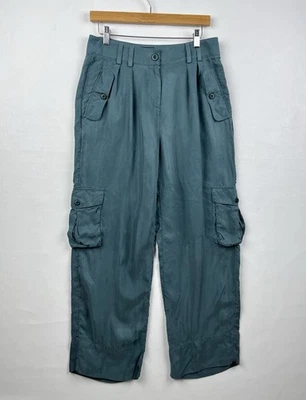 J. Pantalones cargo transpirables turquesa oscuro Crew para mujer talla 6 Foto 1 de 4