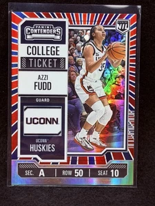 Huskies Panini NIL Connecticut #13 Azzi Fudd 2024-25 rojo blanco azul - Imagen 1 de 2