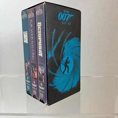 James Bond 007 VHS Gift Set 1996 Collectors Box Set 3 Movies - Image 1 of 2