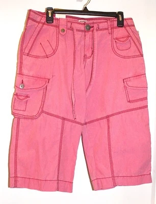Mossimo Supply Co Womens Cargo Capri Pants Shorts Hiking Size 11 Junior Rose NWT - Image 1 of 4