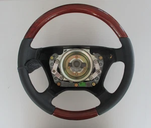 Volante cuero mercedes-benz w202 w124 3ª serie w140 en madera cebrano - Imagen 1 de 13