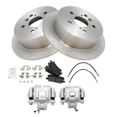 Kit de pastillas de freno trasero y rotor cerámico para Toyota Highlander 2004-2007 Foto 1 de 4