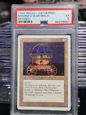 MTG Antiquities Mishra's War Machine Reversed PSA Graded 5 1994 - Image 1 of 3