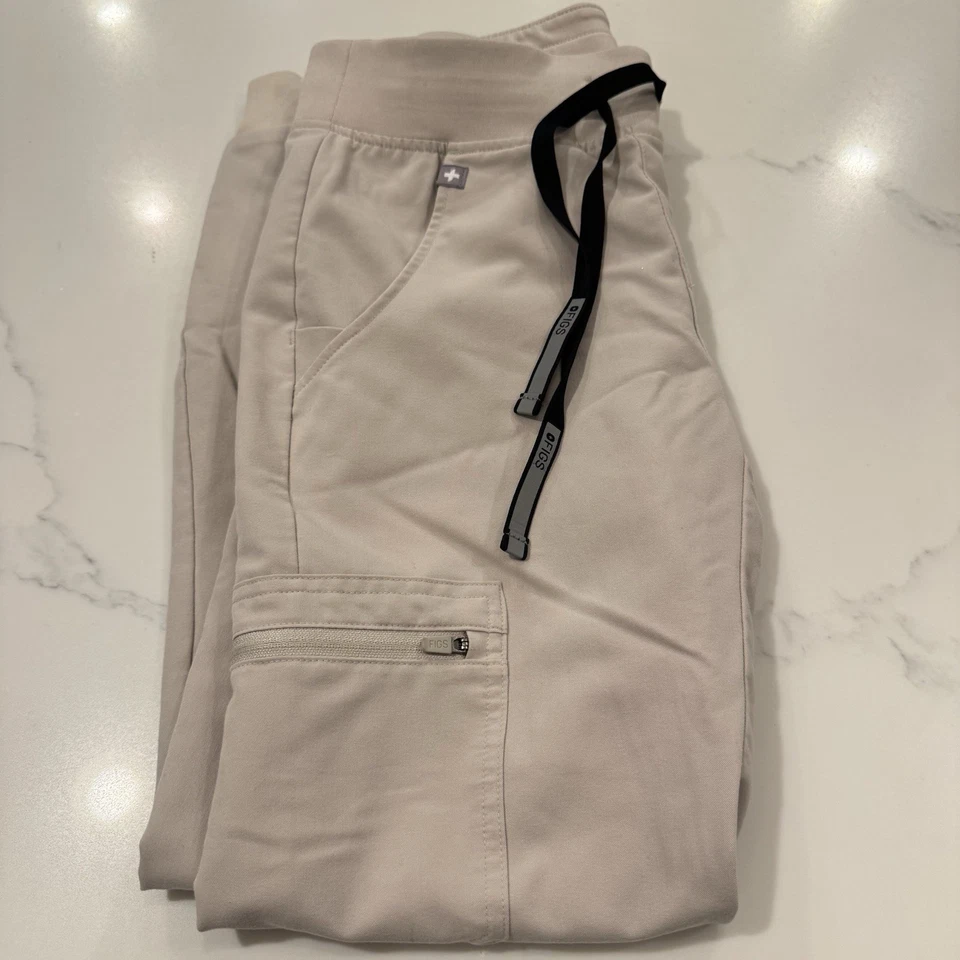 Colección Técnica FIGS Talla Pantalones Médicos XXS Caqui Tostado Cremallera Bolsillo Enfermera Foto 1 de 4