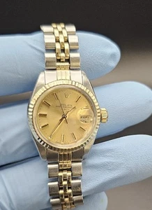 Vintage Ladies Rolex Oyster Perpetual DATE 2-Tone - Picture 1 of 14