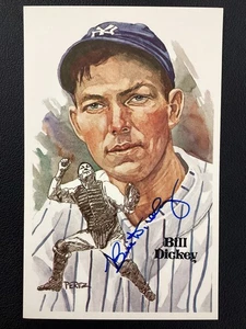 1980-01 Perez-Steele HOF Series #71 Bill Dickey NY Yankees SIGNED AUTO SET BREAK - Picture 1 of 2