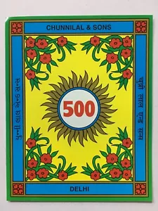 India Vintage Label 500 SUN SHINING. 4in x 5in - Picture 1 of 3
