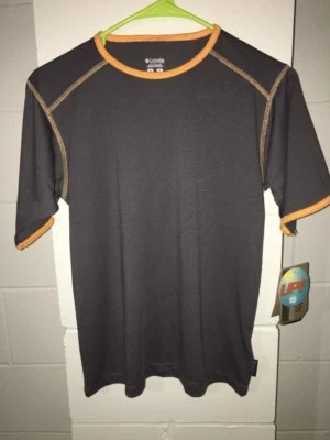 Camiseta Columbia Boys Mountain Tech Timbre Gris/Naranja Mediana Foto 1 de 4
