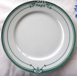 Limoges Les Residences Bernardaud CAFE PARIS Green Dinner Plate, France, Exc. - Picture 1 of 2