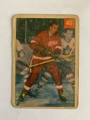 1954-55 Parkhurst Premium Backs #40 Glen Skov - Detroit Red Wings (inv.0) - Image 1 of 2