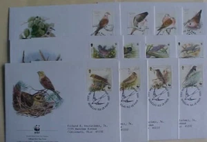 PORTUGAL 4 FDC ,ISLEMAN 4, JERSEY 4 WILDLIFE BIRD,MOTH,DOVE 2000-2004 - Picture 1 of 1