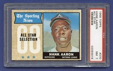 1968 HANK AARON PSA 7 NM TOPPS AS HOF ATLANTA BRAVES CRISP CORNERS (#370) RZC