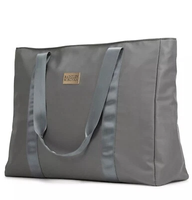 BADGLEY MISCHKA Nylon Large 19” Travel Tote Weekender Bag, Grey - Image 1 of 4