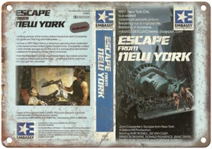 Fuga dall'Ambasciata di New York Home Video 12" x 9" Riproduzione Insegna Metallo V02 - Foto 1 di 1