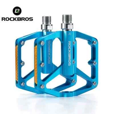 ROCKBROS Bike Pedals Set 9/16" Road Bike MTB Aluminum Alloy Single Bearing Pedal - Image 1 of 4