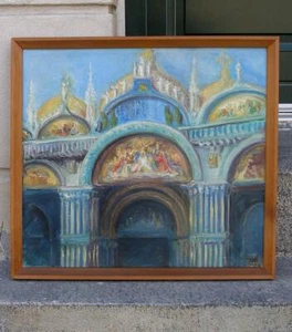 Feine Nahaufnahme des Markusdoms. Venedig. Italien. 1940er Jahre. Signiert. - Bild 1 von 5