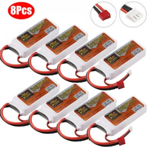 7.4V 2200mAh 2S 35C LiPo Battery with T-Type Plug for RC Car Airplane Helicopter - Picture 1 of 29