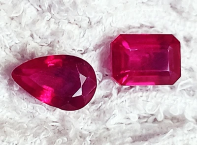 Natural Red Ruby Total 6.50 Ct Loose Gemstone Mixed Shape With Certificate - Image 1 of 4