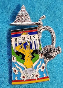 BERLIN BEER STEIN TANKARD SERIES OPENING LID BRANDENBURG GATE Hard Rock Cafe PIN - Picture 1 of 1