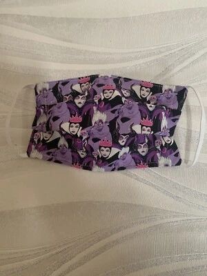 Evil Disney Characters Face mask, home made 100% cotton Reusable Washable Child - Image 1 of 4