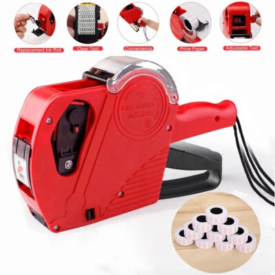 ESUKCESO Price Tag Gun 5500 MX-5500 8 Digits EOS Price Gun Labeller Red /Label Roll 2023