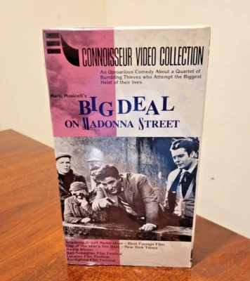 BIG DEAL ON MADONNA STREET  1957  Sealed VHS  Connoisseur Video Collection  1988 - Image 1 of 4