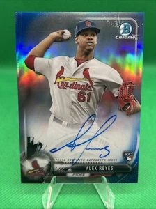 ALEX REYES CARDINALS 2017 BOWMAN CHROME AUTOGRAPH BLUE Refractor RC AUTO /125 - Picture 1 of 4