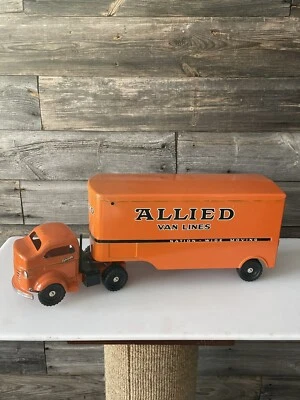 Camión de juguete Lincoln de colección de acero prensado líneas de furgoneta aliada camión de juguete Foto 1 de 4