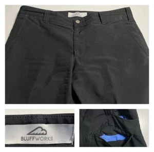 Bluffworks Poly Performance Chino Hose Schwarz Hergestellt in den USA 34 - Bild 1 von 19