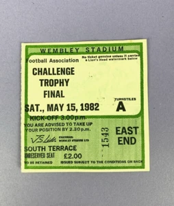 Enfield v Altrincham Ticket Stub 1982 FA Challenge Trophy Final 1981/82 - Picture 1 of 2