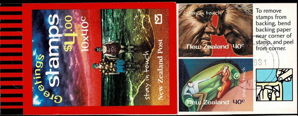NEW ZEALAND - 1998 STAY IN TOUCH BOOKLET - Sc#SB 91 - CTO - NZ 65 - Image 1 of 1