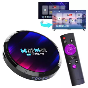 Upgraded H96 MAX Smart Android 13.0 TV Box Quad Core 4K 8K HD Stream Player - Picture 1 of 51