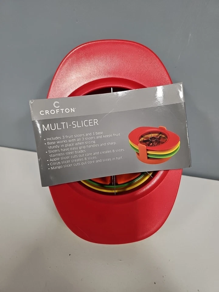 Crofton 水果切片机 苹果、柑橘芒果角、刀具、切片机堆叠套装 — 第 1/4 张图片