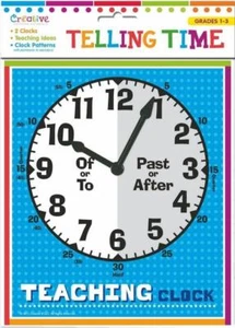 NUEVO Relojes Telling Time Incluye 2 Relojes con Manecillas Movibles Ideas de Enseñanza y Más - Imagen 1 de 2