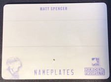 1/1 Printing Plate BLACK 2014 ITG Heroes and Prospects Nameplates Matt Spencer