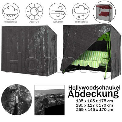 MARKENLOS Hollywoodschaukel Abdeckung Gartenschaukel Abdeckplane Schutzhülle Hülle Plane